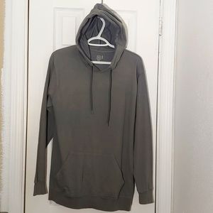COPY Grey hooded pullover sweater w/ drawstrings & kangaroo pocket * Hoodie